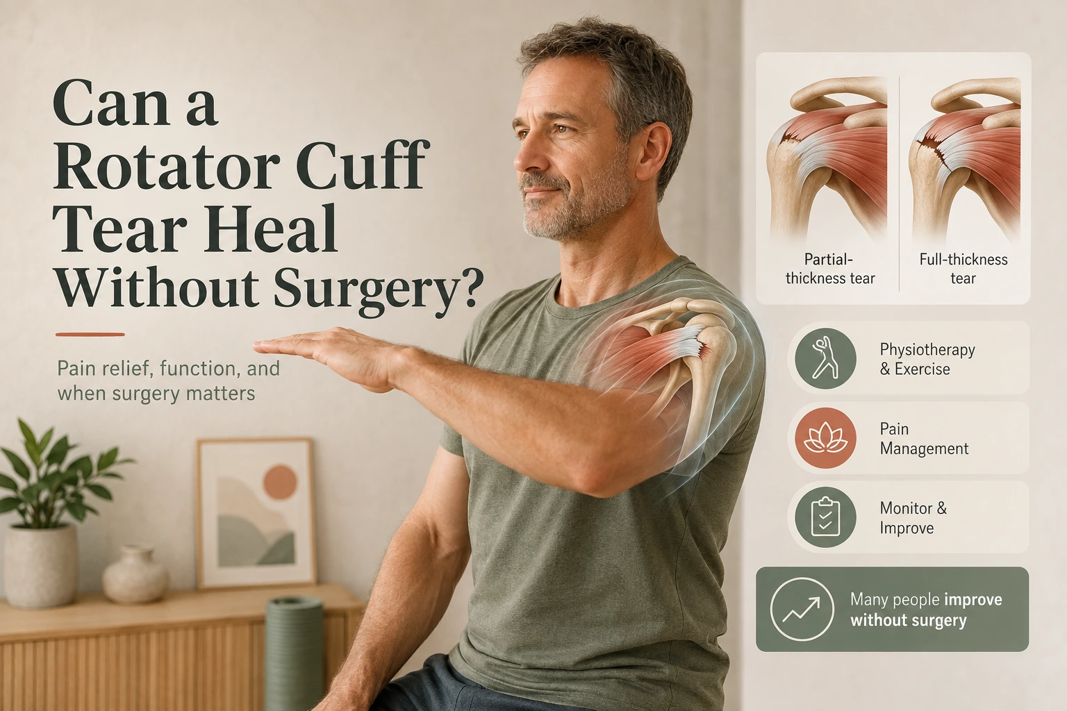 Can a Rotator Cuff Tear Heal Without Surgery?
