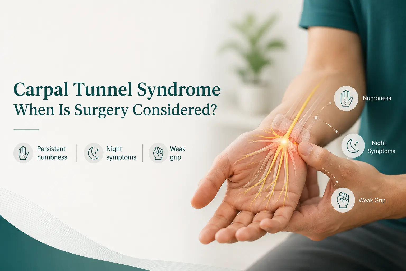 Carpal Tunnel Syndrome: When Is Surgery Considered?